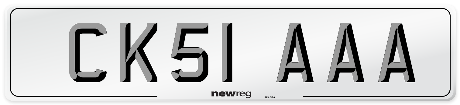 CK51 AAA Number Plate from New Reg